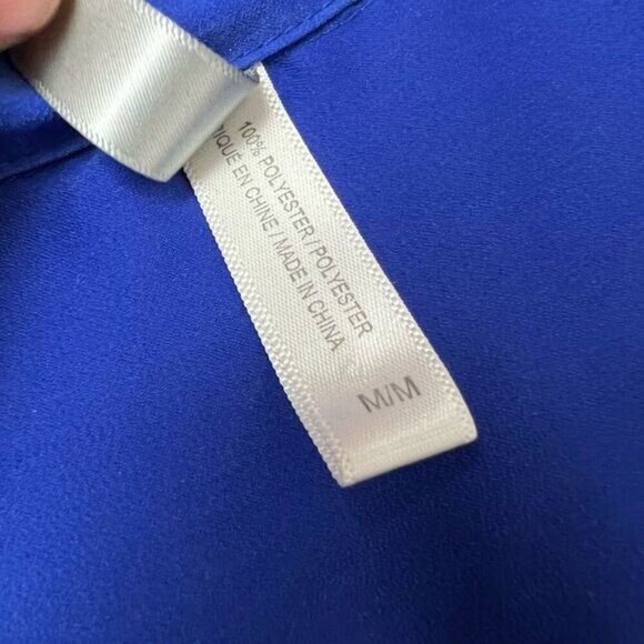 Miiyu Women’s Medium Blue Lounge Pajama Shirt Sleepwear Long Sleeve Button Up - Picture 7 of 9